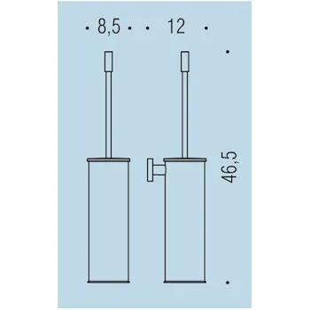 Plus porta scopino a parete grafite codice prod: W49620GL product photo Foto1 L2