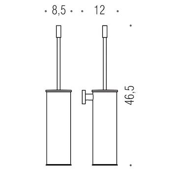 Plus porta scopino a parete zirconium codice prod: W49620HPS1 product photo Foto1 L2