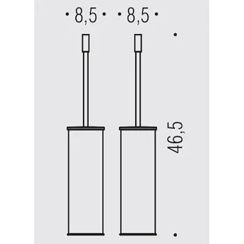 Plus porta scopino da appoggio grafite opaco codice prod: W49610GM product photo Foto1 L2