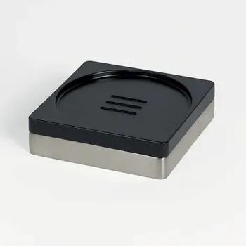 Porta sapone appoggio cromato/resina nera serie Miniq codice prod: B50400CR-RNE product photo Default L2