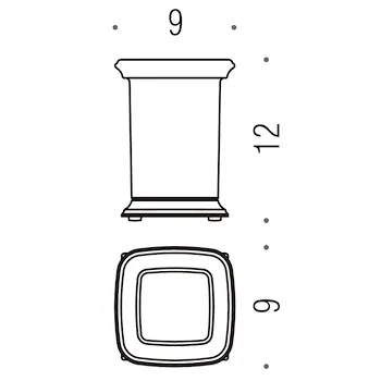Portofino bicchiere da appoggio cromato codice prod: B32410CR-VAN product photo Foto1 L2