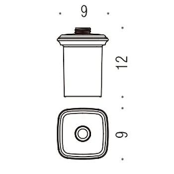 Portofino contenitore per dispenser sapone vetro acidato naturale codice prod: B93690-VAN product photo Default L2