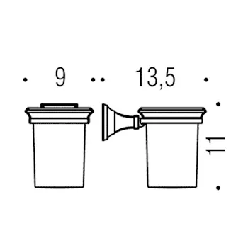 Portofino porta bicchiere a parete cromato codice prod: B32020CR-VAN product photo Foto1 L2