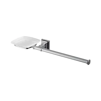 Portofino porta salviette 40 cm con porta sapone destra bidet cromato codice prod: B3274DCR-VAN product photo Default L2
