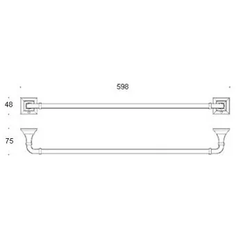 Portofino porta salviette 60 cm cromato codice prod: B32110CR product photo Foto1 L2