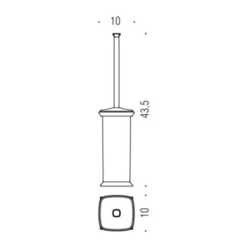 Portofino porta scopino da appoggio cromato codice prod: B32060CR-VAN product photo Foto1 L2