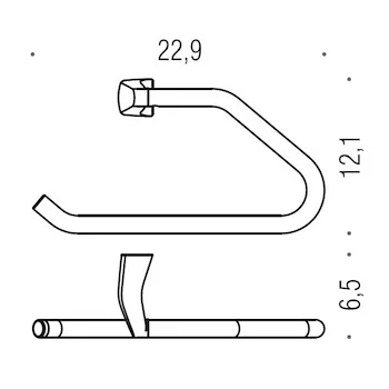 Road porta salviette 22,9 cm anello cromato codice prod: B80310CR product photo Foto1 L2