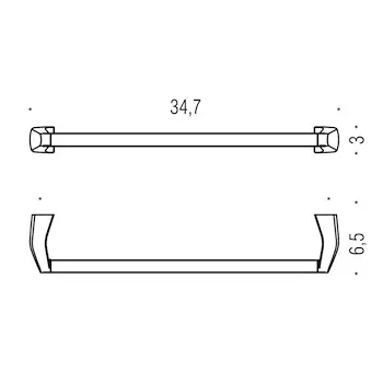 Road porta salviette 34,7 cm cromato/carbonium codice prod: B80090CRQ product photo Foto1 L2