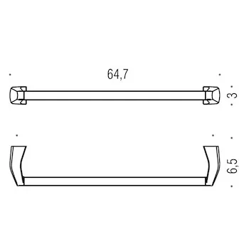 Road porta salviette 64,7 cm cromato codice prod: B80110CR product photo Foto1 L2