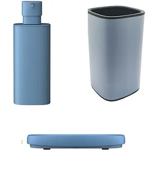 Set accessori ocean blue trenta mood porta sapone + bicchiere + dispenser codice prod: B30400C06+B30410C06+B93410C06 product photo Default L2