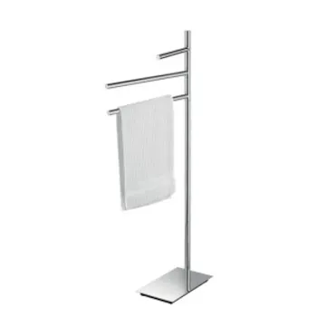 Square piantana con porta salviette a 3 bracci cromata codice prod: B99150CR product photo Default L2