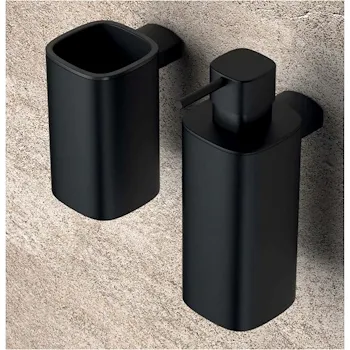 Trenta porta bicchiere a parete nero opaco codice prod: B30020NM product photo Foto3 L2