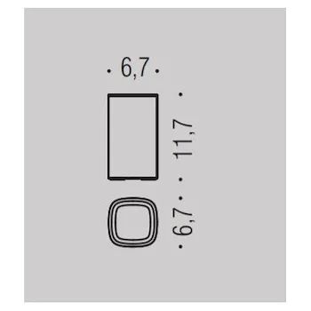 Trenta porta bicchiere da appoggio nero opaco codice prod: B30410NM product photo Foto1 L2