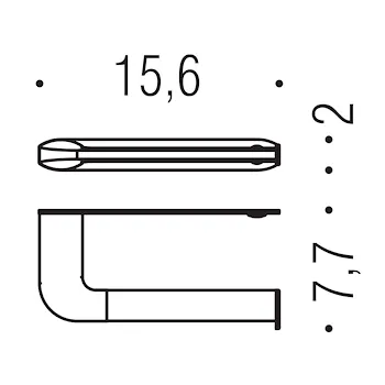 Trenta porta rotolo nero opaco codice prod: B30080NM product photo Foto1 L2