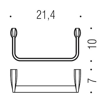 Trenta porta salviette 21,4 cm anello cromato codice prod: B30310CR product photo Foto1 L2