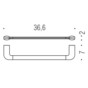 Trenta porta salviette 36,6 cm grafite opaco codice prod: B30090GM product photo Foto1 L2