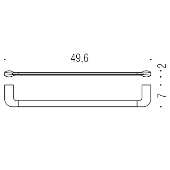Trenta porta salviette 49,6 cm nero opaco codice prod: B30100NM product photo Foto1 L2