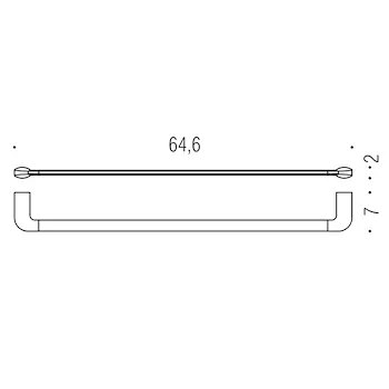 Trenta porta salviette 64,6 cm cromato codice prod: B30110CR product photo Foto1 L2