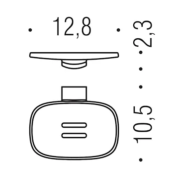 Trenta porta sapone a parete grafite opaco codice prod: B30010GM product photo Foto1 L2