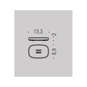 Trenta porta sapone da appoggio nero opaco codice prod: B30400NM product photo Foto1 L2