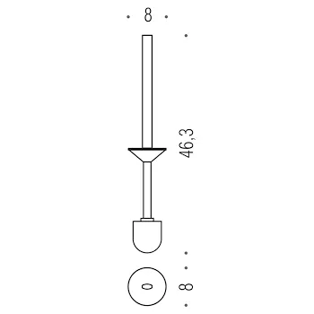 Trenta porta scopino a parete grafite opaco codice prod: B30070GM product photo Foto2 L2