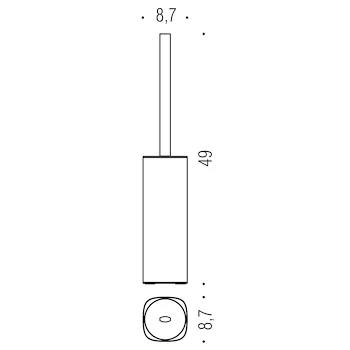 Trenta porta scopino da appoggio nero opaco codice prod: B30060NM product photo Foto1 L2