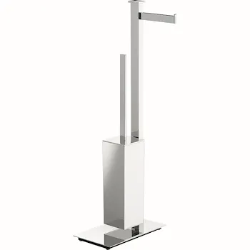 Units piantana con porta rotolo e porta scopino destra cromata codice prod: B9107DCR product photo Default L2