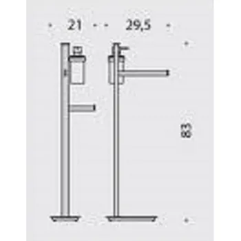 Units piantana con spandisapone e porta salviette cromata codice prod: B9119DCR product photo Foto1 L2