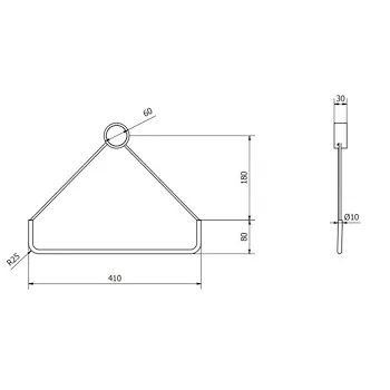 Ringporta salviette triangolare bianco opaco codice prod: EVRGPSBCB product photo Foto1 L2