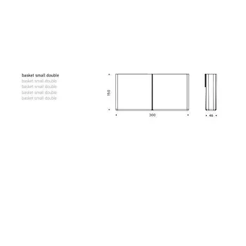 TAPE STORAGE BASKET SMALL DOUBLE CON TASCA DOPPIA GRIGIO MELANGE codice prod: EVTPBKTDG product photo Foto1 L2