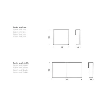 TAPE STORAGE ORGANIZER FASCIA 1 BASKET ONE 1 LARGE 2 BASKET DOUBLE GRIGIO/GRIGIO MELAGE codice prod: EVTPK160AG product photo Foto3 L2