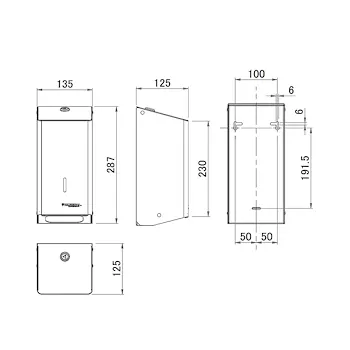 Dispenser carta igienica Blu interfogliato inox satinato codice prod: BLU7201C product photo Foto1 L2