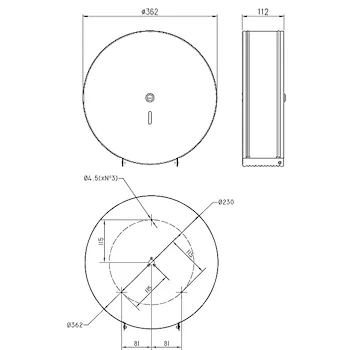 Dispenser carta igienica Jumbo maxi inox satinato codice prod: BLU7402C product photo Foto1 L2