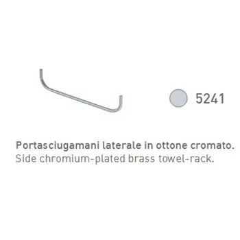 Portasalviette laterale in ottone cromato cm 30xh9 per lavabo sospeso M2 e Eden codice prod: 5241 product photo Foto1 L2