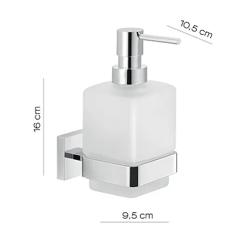 Elba dispenser dosa sapone a parete cromato in vetro satinato codice prod: 0000A0811300000 product photo Foto1 L2