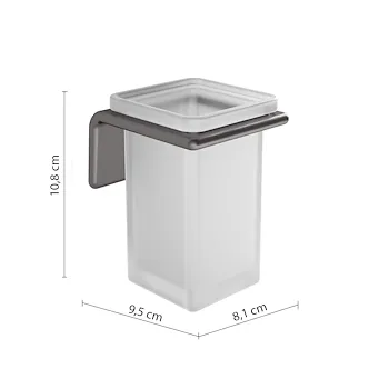 Il giglio bicchiere portaspazzolini a parete grigio lucido codice prod: 0000A9108100000 product photo Foto1 L2