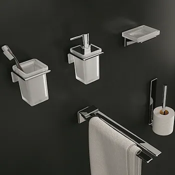 Il Giglio dispenser dosa sapone a parete cromato in vetro satinato codice prod: 0000A9811300000 product photo Foto2 L2