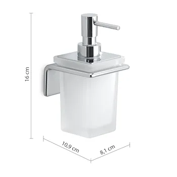 Il Giglio dispenser sapone a parete cromato in vetro satinato codice prod: 0000A9811300000 product photo Foto1 L2