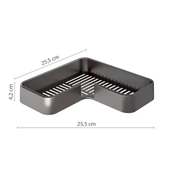 Il giglio porta oggetti doccia angolare a parete grigio lucido codice prod: 0000A9838100000 product photo Foto1 L2