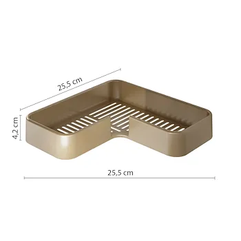 Il giglio porta oggetti doccia angolare a parete oro opaco codice prod: 0000A9838800000 product photo Foto1 L2