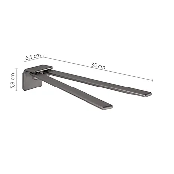 Il giglio portasalviette a snodo 60 cm grigio lucido codice prod: 0000A9238100000 product photo Foto1 L2