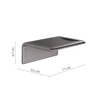 Il giglio portasapone inamovibile a parete grigio lucido codice prod: 0000A9128100000 product photo Foto1 L2