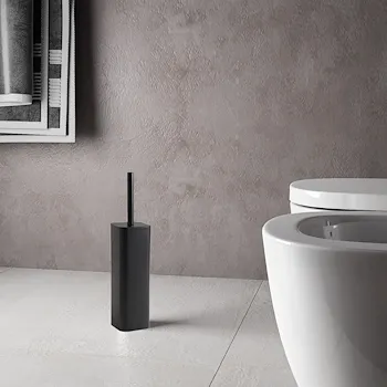JACK portascopino da terra con ciuffo in setole nero opaco codice prod: 000013341400000 product photo Default L2
