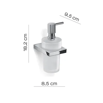 Lanzarote dispenser dosa sapone a parete cromato in vetro satinato codice prod: 0000A3811300000 product photo Foto1 L2