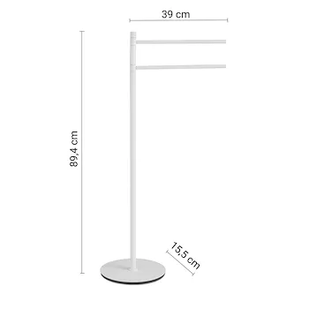 Mida piantana porta salviette 2 bracci bianco opaco codice prod: 000072310200000 product photo Foto1 L2