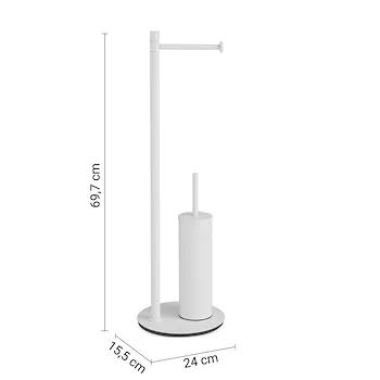 Mida piantana porta salviette 2 bracci e porta scopino bianco opaco codice prod: 000072320200000 product photo Foto1 L2