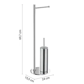 Mida piantana porta salviette 2 bracci e porta scopino cromato codice prod: 000072321300000 product photo Foto1 L2
