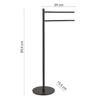 Mida piantana porta salviette 2 bracci nero opaco codice prod: 72311400000 product photo Foto1 L2