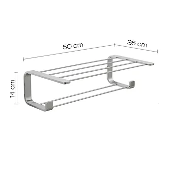 Outline doppia mensola porta salviette 50 cm cromato codice prod: 000032351300000 product photo Foto2 L2