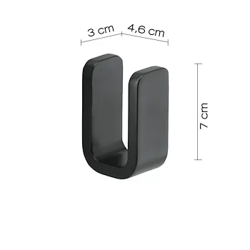 Outline gancio appendi abiti nero opaco codice prod: 000032261400000 product photo Foto1 L2